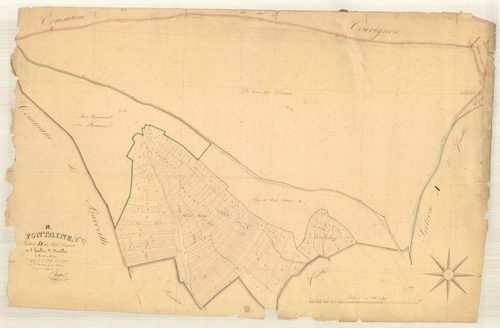 Fontaine, section D dite du Val Prunot, feuille n° 2, parcelles n°523