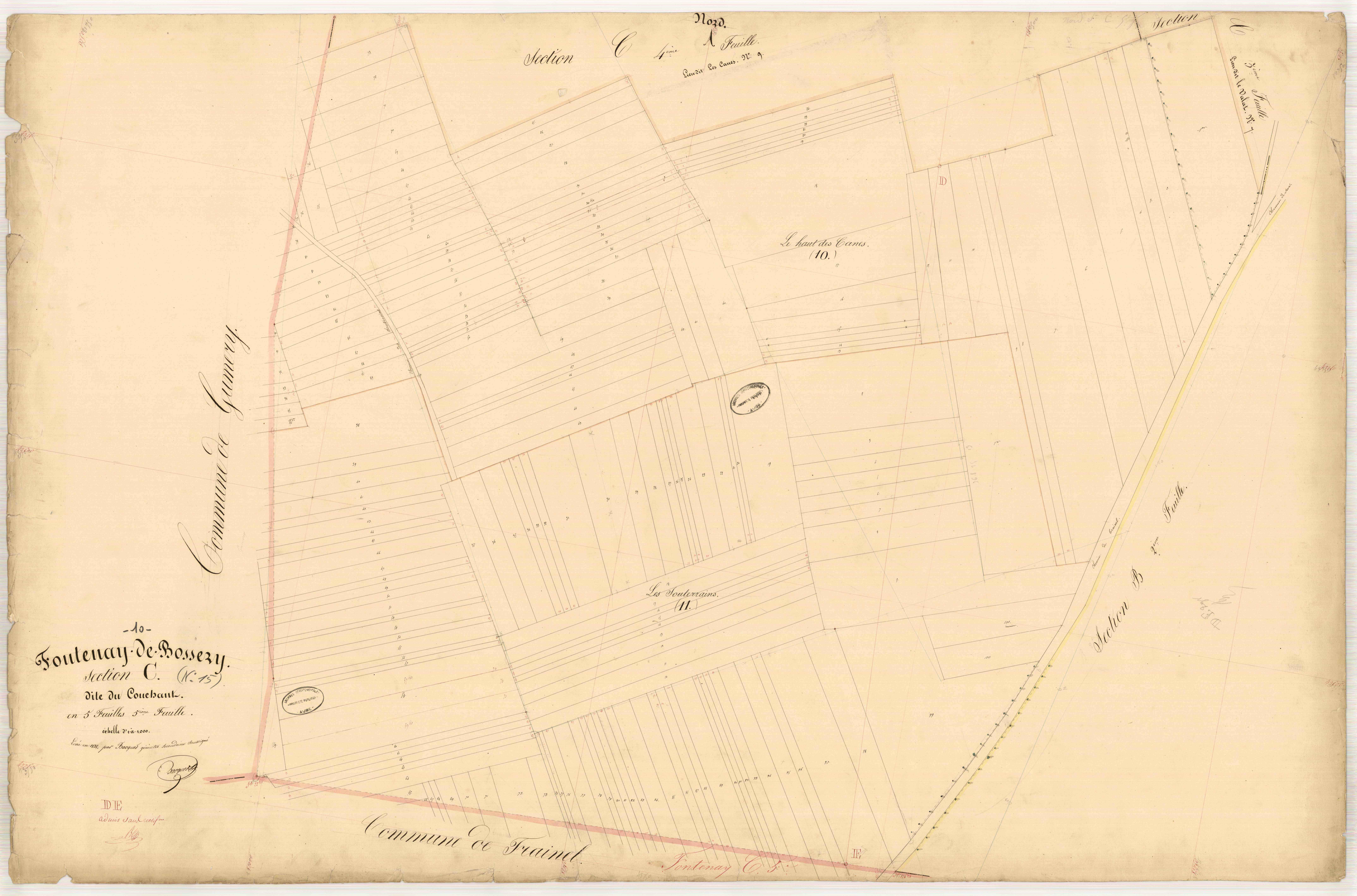 Fontenay-de-Bossery, section C dite du Couchant, feuille n° 5