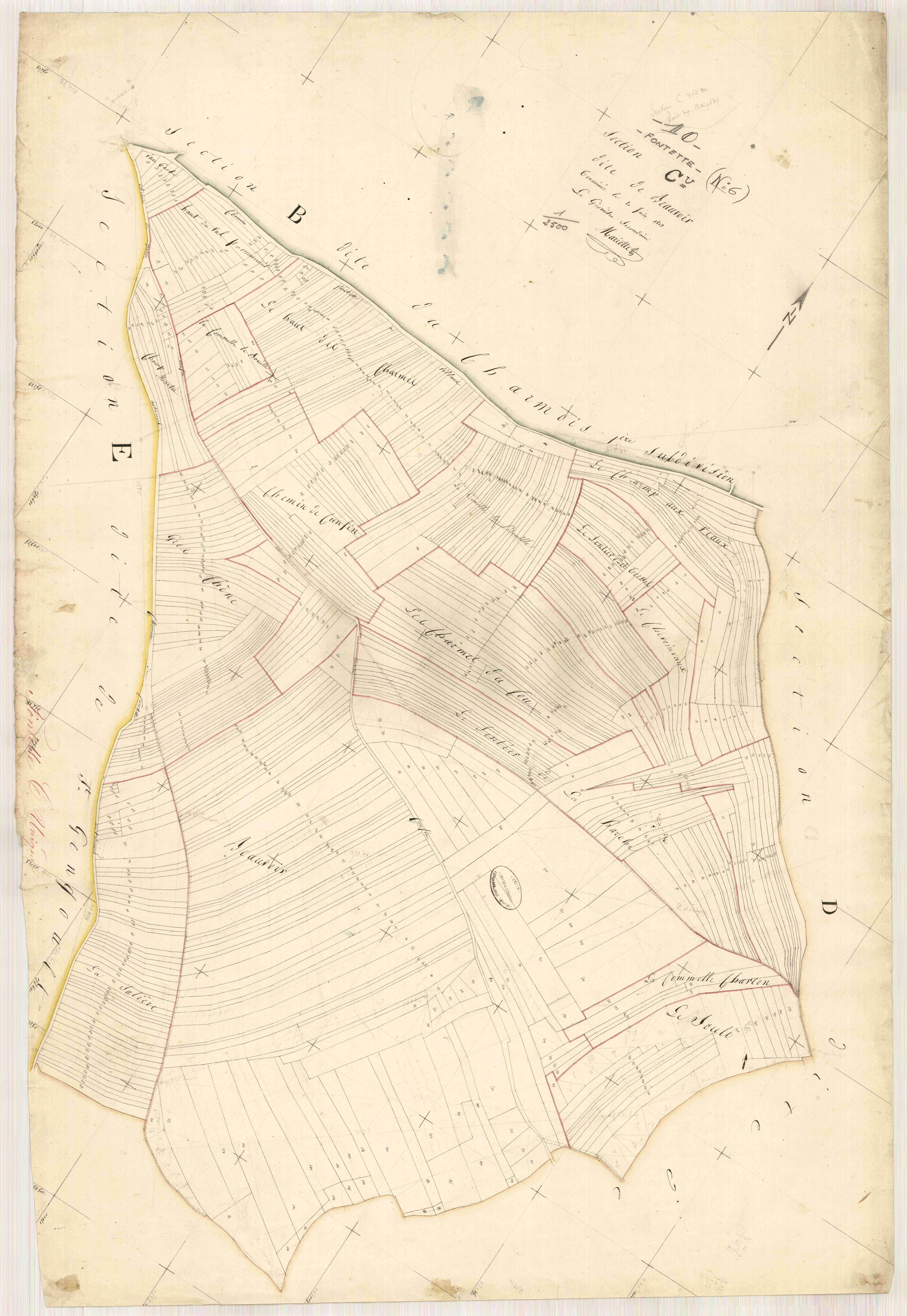 Fontette, section C dite de Beauvoir