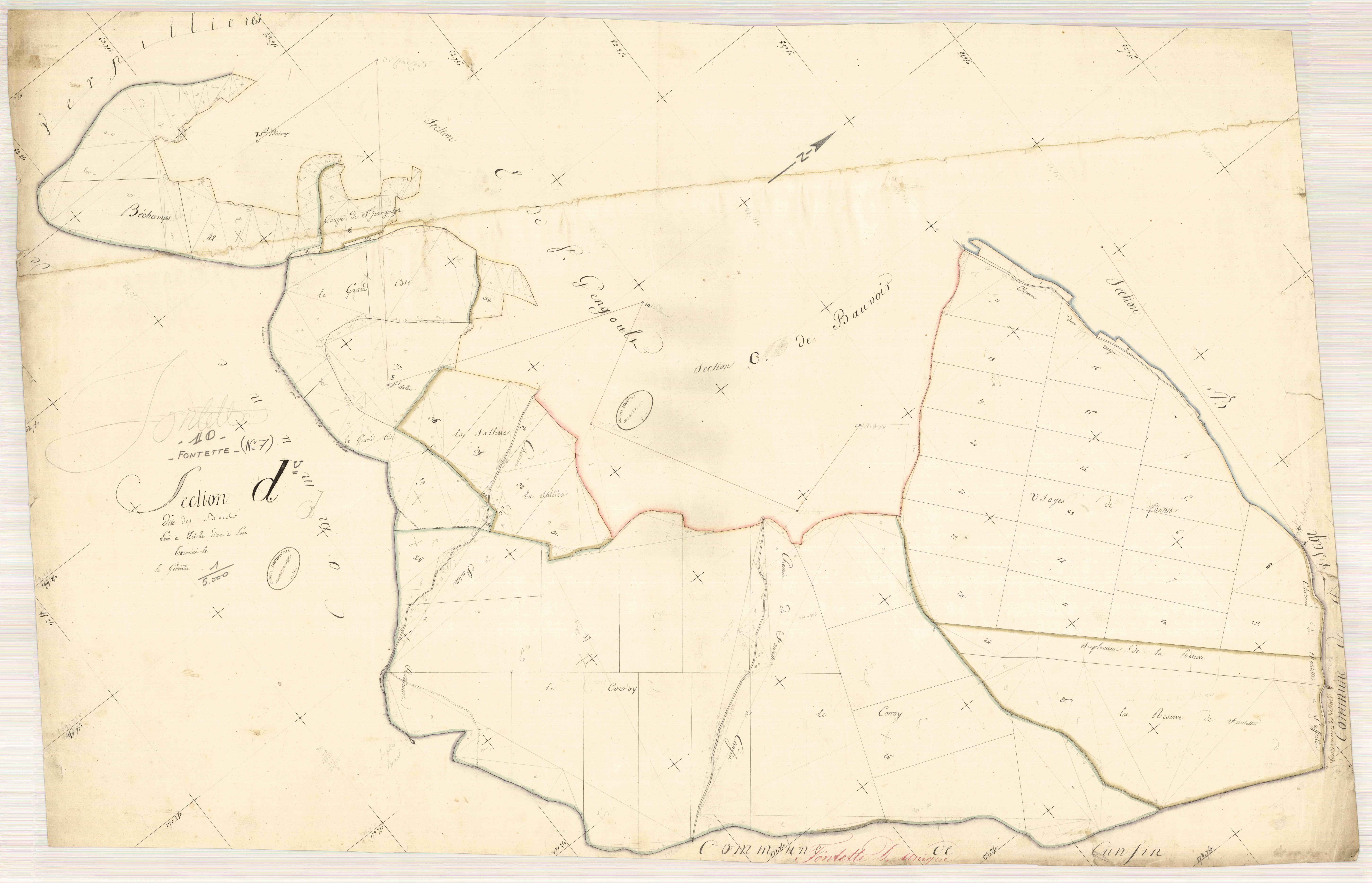 Fontette, section D dite des Bois