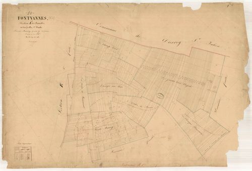 Fontvannes, section A dite des Batailles, feuille n° 1, parcelles n°1-415