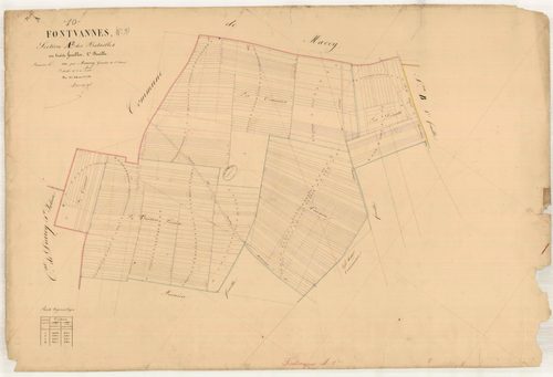 Fontvannes, section A dite des Batailles, feuille n° 2, parcelles n°416-728