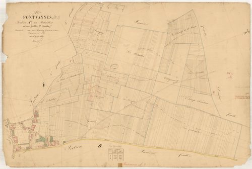 Fontvannes, section A dite des Batailles, feuille n° 3, parcelles n°729-1239