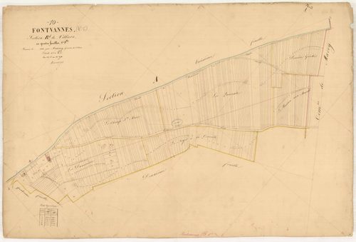 Fontvannes, section B dite de Villiers, feuille n° 1, parcelles n°1-294