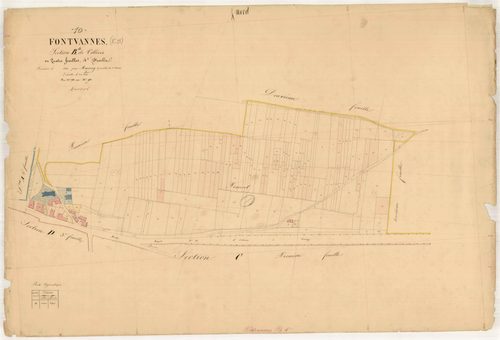 Fontvannes, section B dite de Villiers, feuille n° 4, parcelles n°788-943