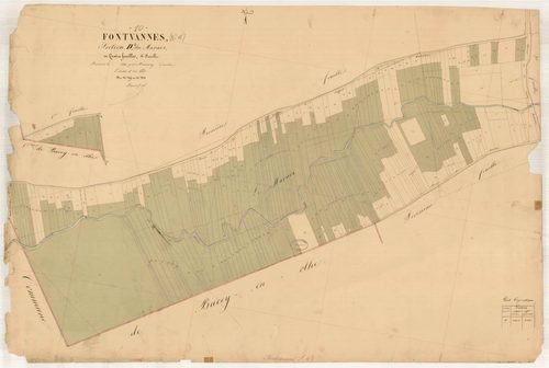 Fontvannes, section D dite du Marais, feuille n° 4, parcelles n°565-833
