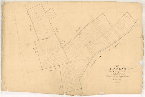 Fontvannes, section E dite des Grosses Terres, feuille n° 5, parcelles n°1023-1121