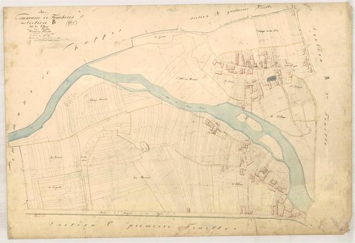 Fouchères, section B dite du Village, feuille n° 1, parcelles n° 1-596
