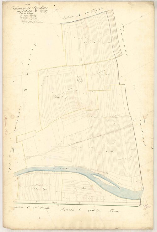 Fouchères, section B dite du Village, feuille n° 3, parcelles n° 832