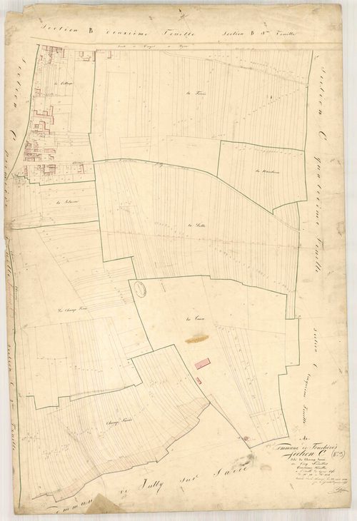 Fouchères, section C dite de Champs Sauvé, feuille n° 3, parcelles n° 781-1204