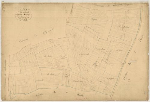 Fralignes, section A dite des Vignes, feuille n° 1, parcelles n°1-499
