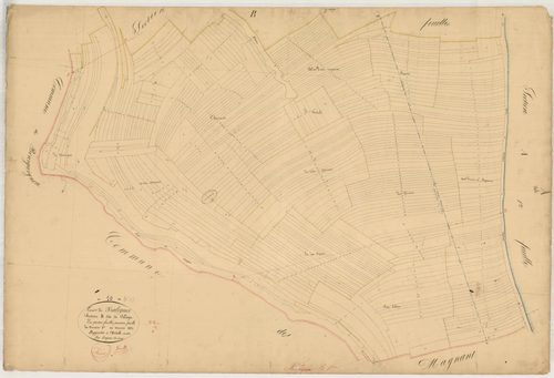 Fralignes, section B dite du Village, feuille n° 1, parcelles n°1-407