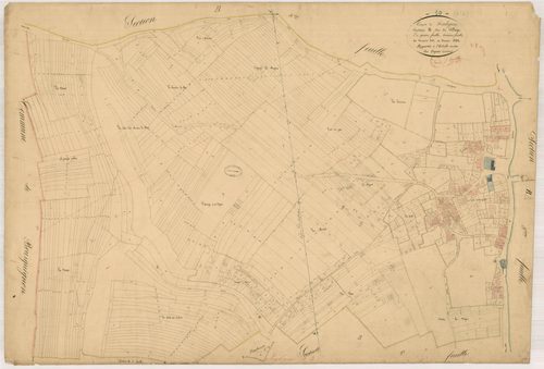 Fralignes, section B dite du Village, feuille n° 3, parcelles n°956-1884