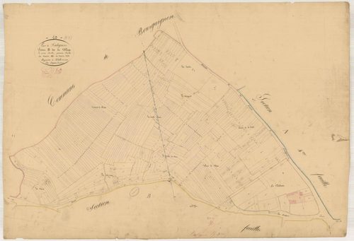 Fralignes, section B dite du Village, feuille n° 4, parcelles n°1885-2250