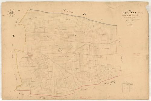 Fresnay, section C dite des Bruyères, feuille n° 1, parcelles n° 1-457