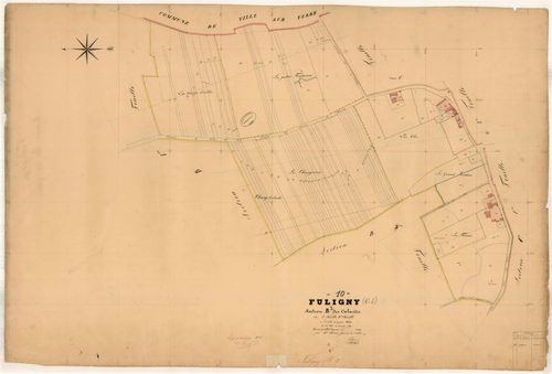 Fuligny, section B dite des Cabarètes, feuille n° 3, parcelles n°663-764
