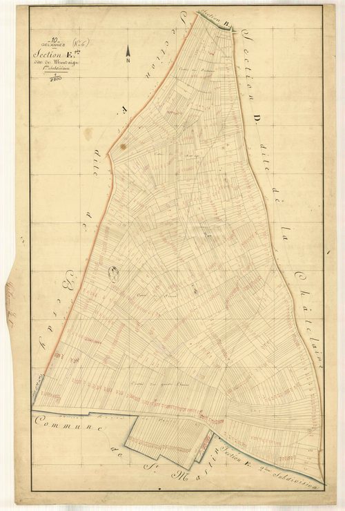 Gélannes, section E dite de Montaigu, feuille n° 1