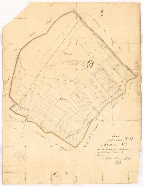 Géraudot, section F dite  de Putemusse, feuille n° 1