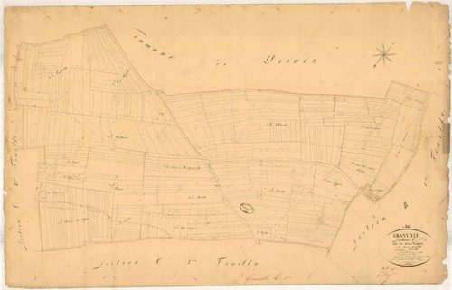 Grandville, section C dite des noues parfondes, feuille n° 1, parcelles n°1-385
