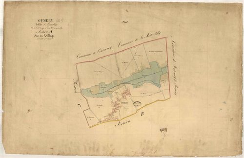 Gumery, tableau d'assemblage et section A dite du village