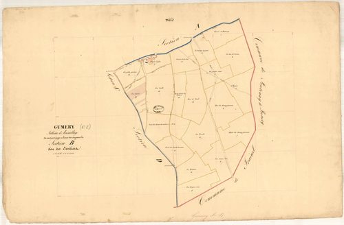 Gumery, tableau d'assemblage et section B dite des sentiers