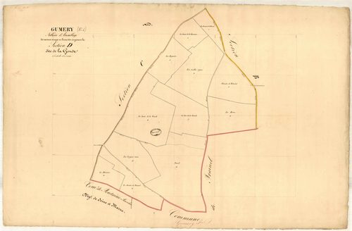 Gumery, tableau d'assemblage et section D dite de la Gonde