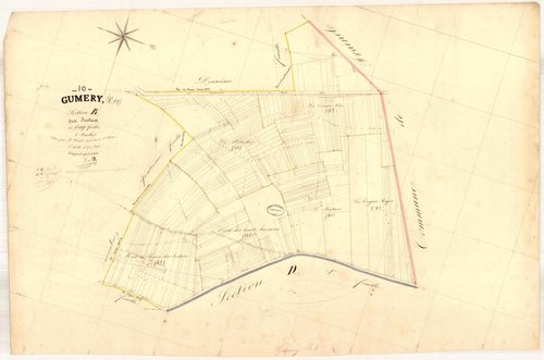 Gumery, section B dite des Sentiers, feuille n° 3