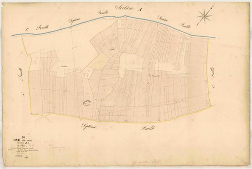 Gyé-sur-Seine, section B dite de Villers, feuille n° 5, parcelles n°530-647