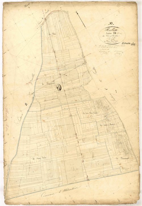 Herbisse, section B dite du champ jardin, feuille n° 1