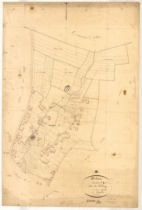 Herbisse, section C dite du village, feuille n° 1