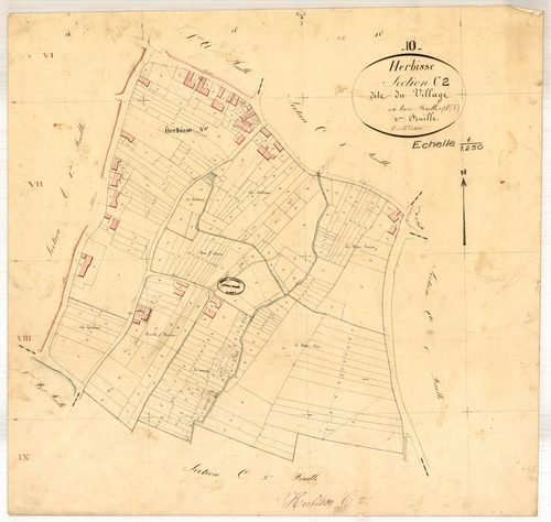 Herbisse, section C dite du village, feuille n° 2