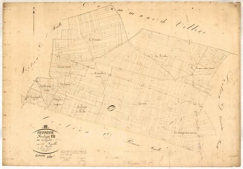 Herbisse, section D dite de la folie godot, feuille n° 1, parcelles n°1-600