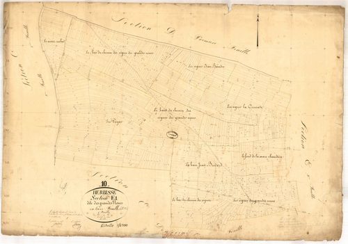 Herbisse, section E dite des grandes noues, feuille n° 1, parcelles n°1-820