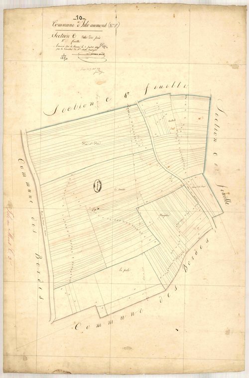 Isle-Aumont, section C dite des prés, feuille n° 3