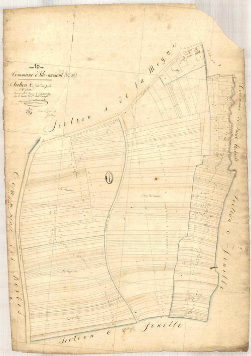 Isle-Aumont, section C dite des prés, feuille n° 4