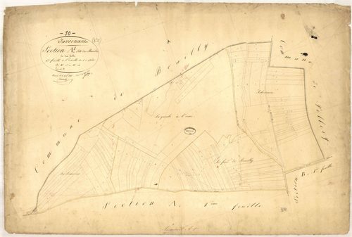 Javernant, section A dite des baudes, feuille n° 1, parcelles n°1-112