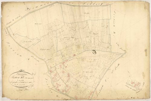 Javernant, section B dite des vignes godot, feuille n° 1, parcelles n°1-595