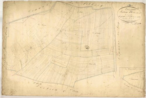 Javernant, section B dite des vignes godot, feuille n° 2, parcelles n°596-982