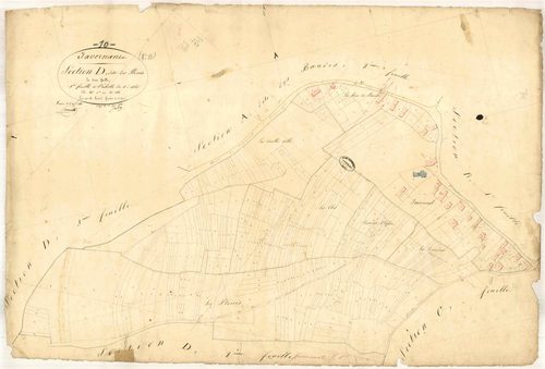 Javernant, section D dite des plessis, feuille n° 1, parcelles n°1-388