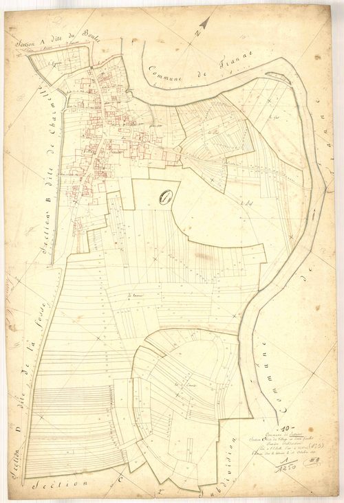 Jessains, section C dite du village, feuille n° 1