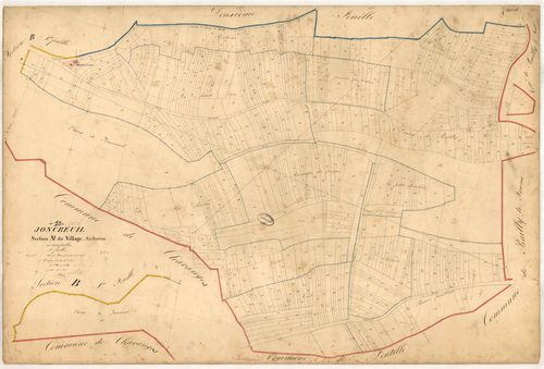 Joncreuil, section A dite du sicheron, feuille n° 3, parcelles n°828-1321