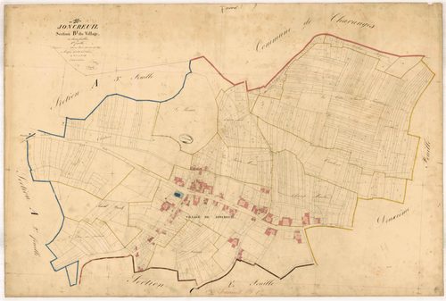 Joncreuil, section B dite du village, feuille n° 1, parcelles n°1-633