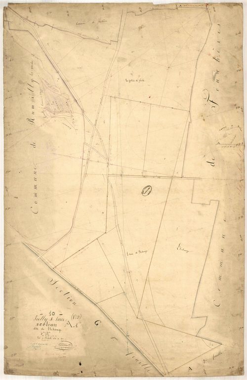 Jully-sur-Sarce, section A dite de l'échange, feuille n° 1, parcelles n°1-12