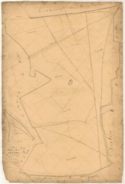 Jully-sur-Sarce, section A dite de l'échange, feuille n° 2, parcelles n°13-39