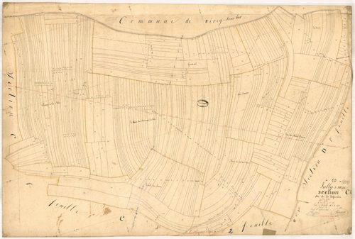 Jully-sur-Sarce, section C dite de la lapinière, feuille n° 2, parcelles n°215-566