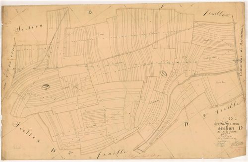 Jully-sur-Sarce, section D dite de la savatte, feuille n° 2, parcelles n°164-441
