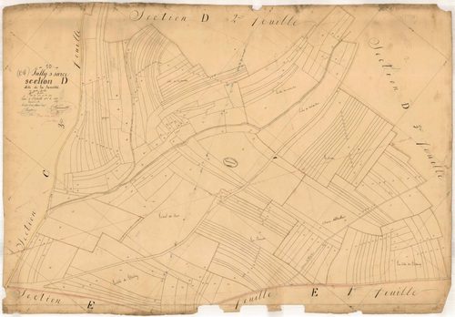Jully-sur-Sarce, section D dite de la savatte, feuille n° 4, parcelles n°710-940