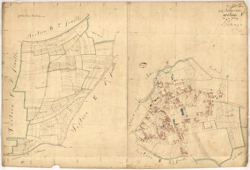 Jully-sur-Sarce, section F dite du village, feuille n° 1, parcelles n°1-789