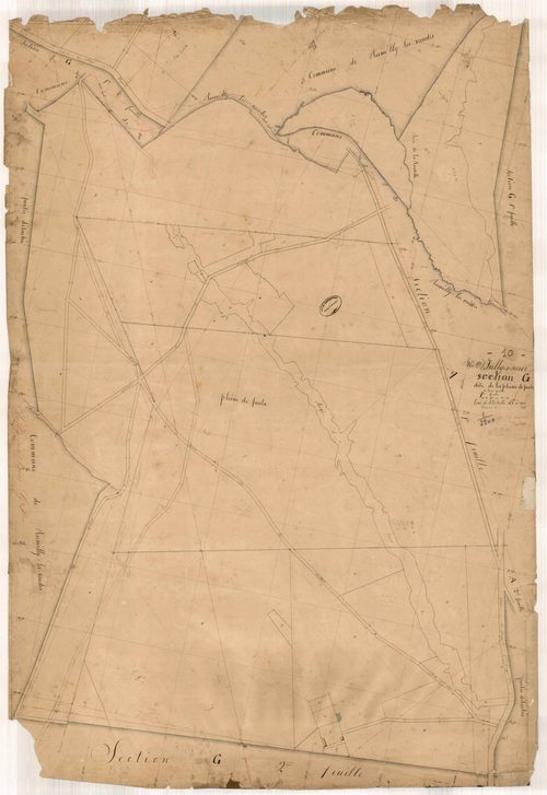 Jully-sur-Sarce, section G dite de la pleine de faulx, parcelles n°1-34