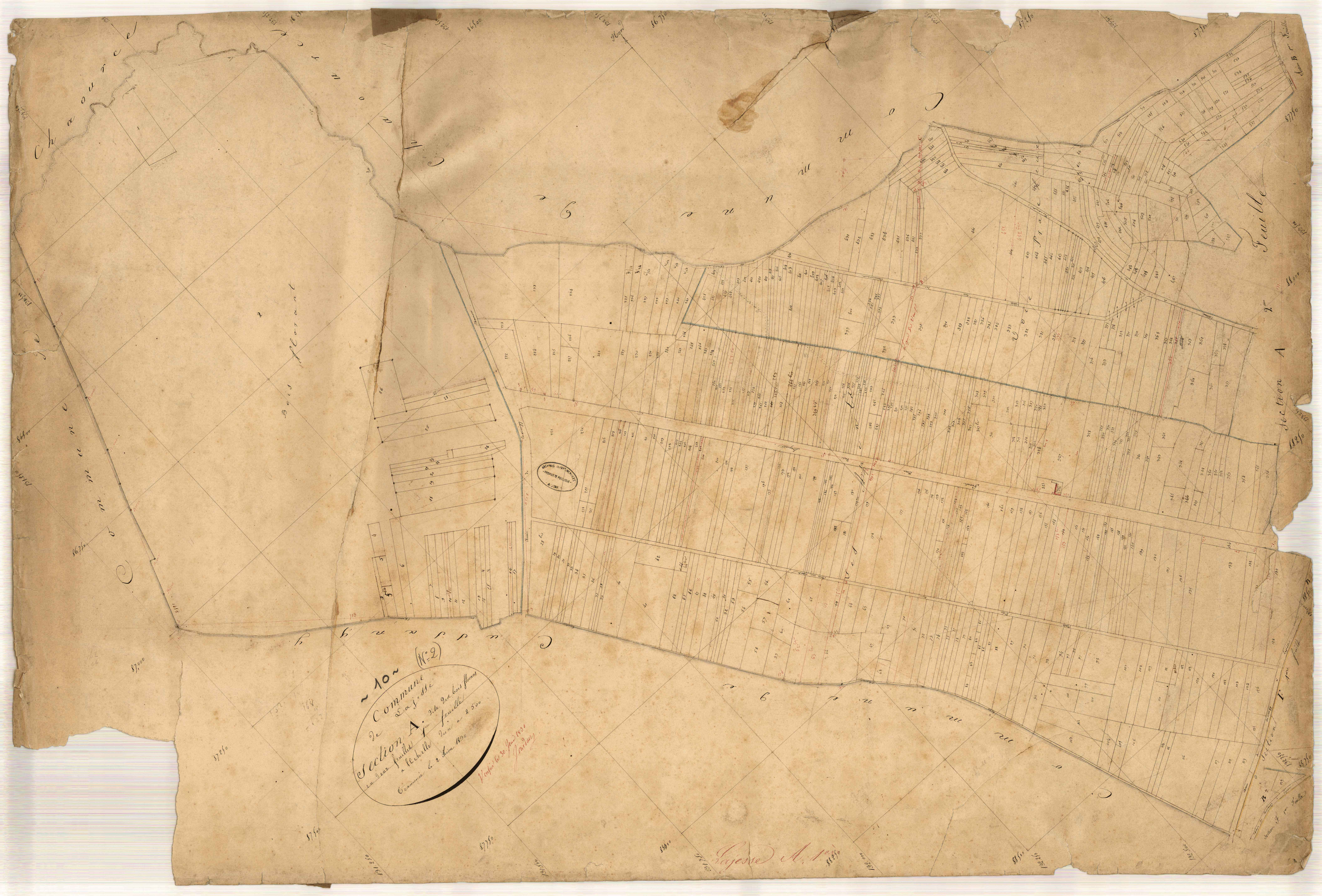 Lagesse, section A dite des bois florans, feuille n° 1